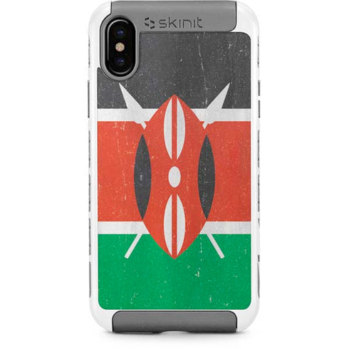 Kenya Flag Distressed iPhone X/XS Cargo Case